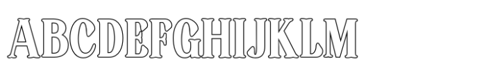 Badoney Outline Font UPPERCASE