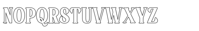 Badoney Outline Font UPPERCASE