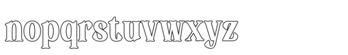 Badoney Outline Font LOWERCASE