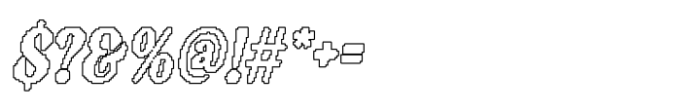 Badoney Pixel Outline Font OTHER CHARS