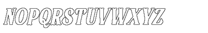 Badoney Pixel Outline Font UPPERCASE