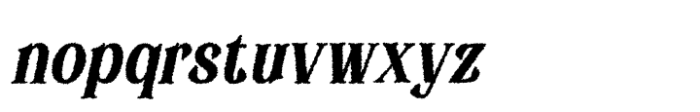 Badoney Rough Italic Font LOWERCASE