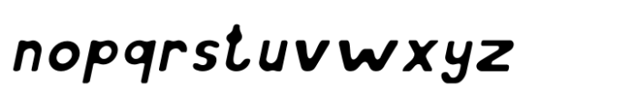 Baedar Blur Italic Font LOWERCASE