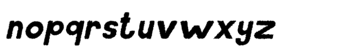 Baedar Rough Italic Font LOWERCASE
