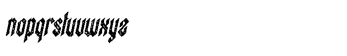 Baeiros BAEIROS TEXTURE Italic Font LOWERCASE