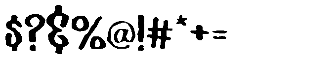 Bafitte Distort Font OTHER CHARS