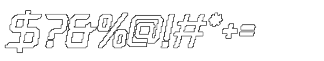 Bafline Pixel Outline Font OTHER CHARS