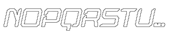 Bafline Pixel Outline Font UPPERCASE