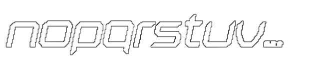 Bafline Pixel Outline Font LOWERCASE