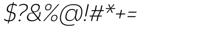 Baflion Sans Extra Light Italic Font OTHER CHARS