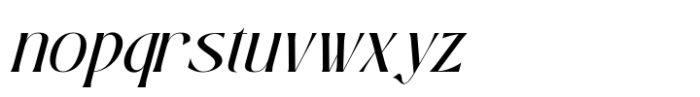 Bageki Luxury Italic Font LOWERCASE