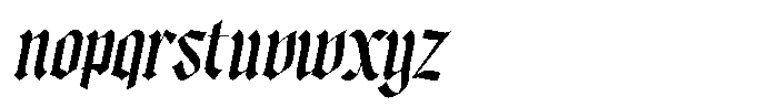 Bageshron Bold Slanted Font LOWERCASE