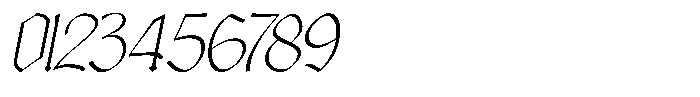 Bageshron Extra Light Slanted Font OTHER CHARS