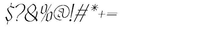 Bageshron Extra Light Slanted Font OTHER CHARS