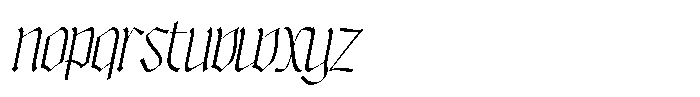 Bageshron Extra Light Slanted Font LOWERCASE