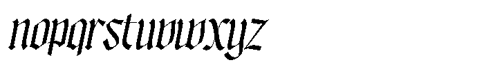 Bageshron Medium Slanted Font LOWERCASE