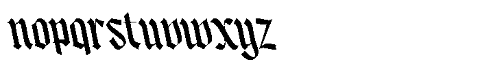 Bageshron Reversed Bold Font LOWERCASE