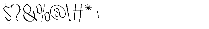 Bageshron Reversed Extra Light Font OTHER CHARS