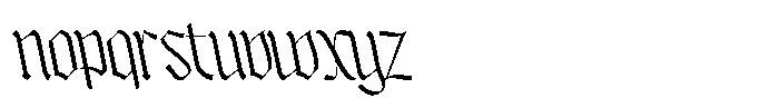 Bageshron Reversed Light Font LOWERCASE