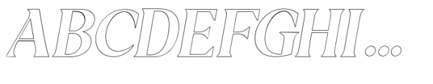 Bagilean Geliayditan Elegant Outline Italic Font UPPERCASE