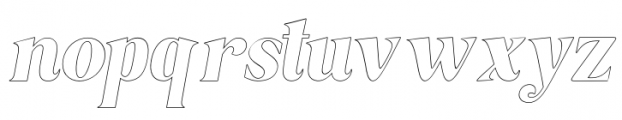 Bagilean Geliayditan Elegant Outline Italic Font LOWERCASE