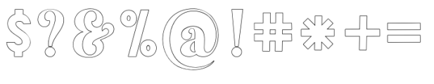 Bagilean Geliayditan Elegant Outline Font OTHER CHARS