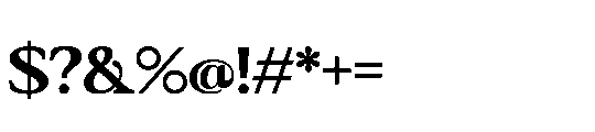 Bagiora Bold Font OTHER CHARS