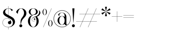 Bagola Regular Font OTHER CHARS