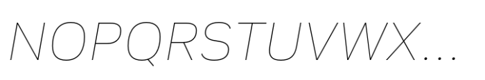 Bahn Thin Italic Font UPPERCASE
