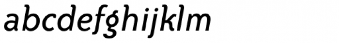 Bailey Sans Book Italic Font LOWERCASE