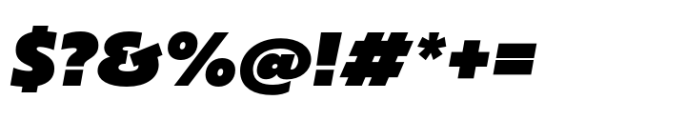 Bajazzo Expanded Black Italic Font OTHER CHARS