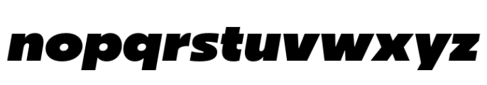 Bajazzo Expanded Black Italic Font LOWERCASE