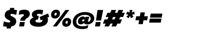 Bajazzo Expanded Extrabold Italic Font OTHER CHARS