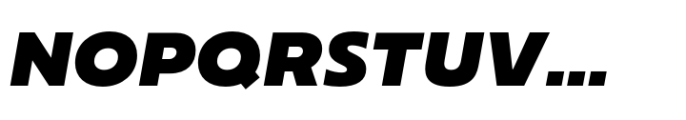 Bajazzo Expanded Extrabold Italic Font UPPERCASE