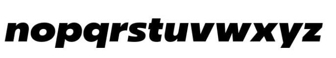 Bajazzo Expanded Extrabold Italic Font LOWERCASE