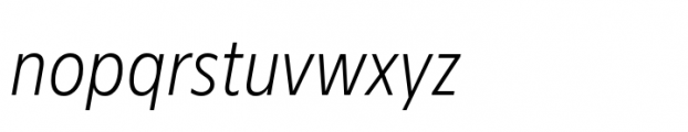 Bajazzo Narrow Extralight Italic Font LOWERCASE
