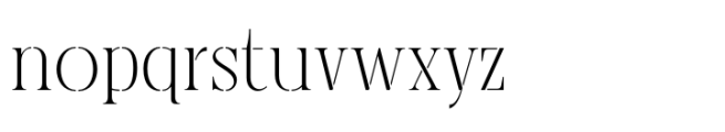 Bajeras Thin Font LOWERCASE