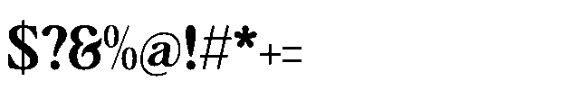 Bakeri Regular Font OTHER CHARS
