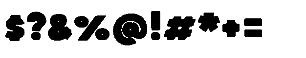 Bakerman Blur Black Font OTHER CHARS