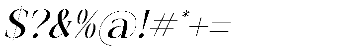 Bakery Megals Italic Font OTHER CHARS