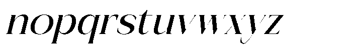 Bakery Megals Italic Font LOWERCASE