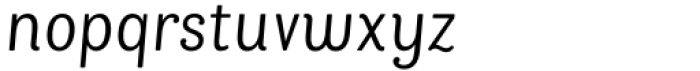 Bakewell Regular Narrow Italic Font LOWERCASE