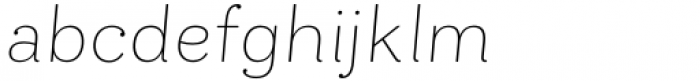 Bakewell Thin Italic Font LOWERCASE