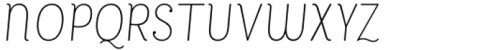 Bakewell Thin Narrow Italic Font UPPERCASE