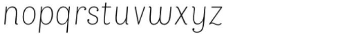 Bakewell Thin Narrow Italic Font LOWERCASE