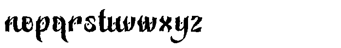 Bakhtiar Rough Regular Font LOWERCASE