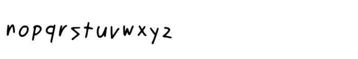 Bakora Handwriting Font LOWERCASE