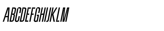 Balbek Pro Cut Extra Light Oblique Font UPPERCASE