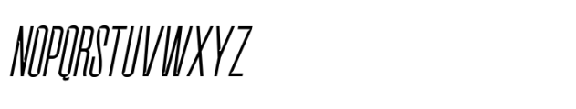 Balbek Pro Cut Thin Oblique Font UPPERCASE