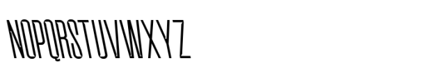 Balbek Pro Cut Thin Reverse Font UPPERCASE